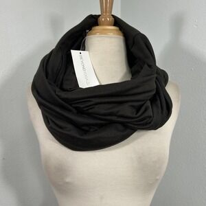Beyond Yoga Pocket Infinity‎ Scarf Womens OS Charcoal Gray Cozy Warm Travel Wrap